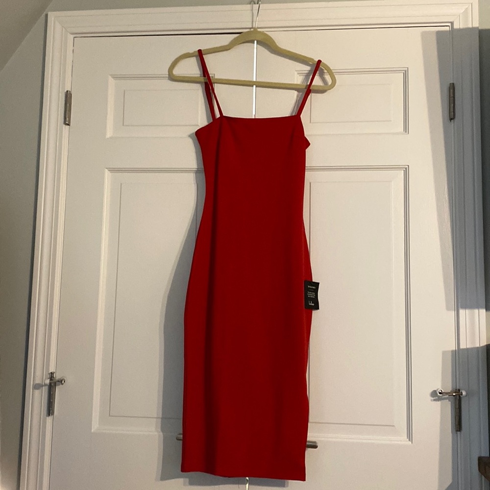 Lulu Red Bodycon Dress - NWT